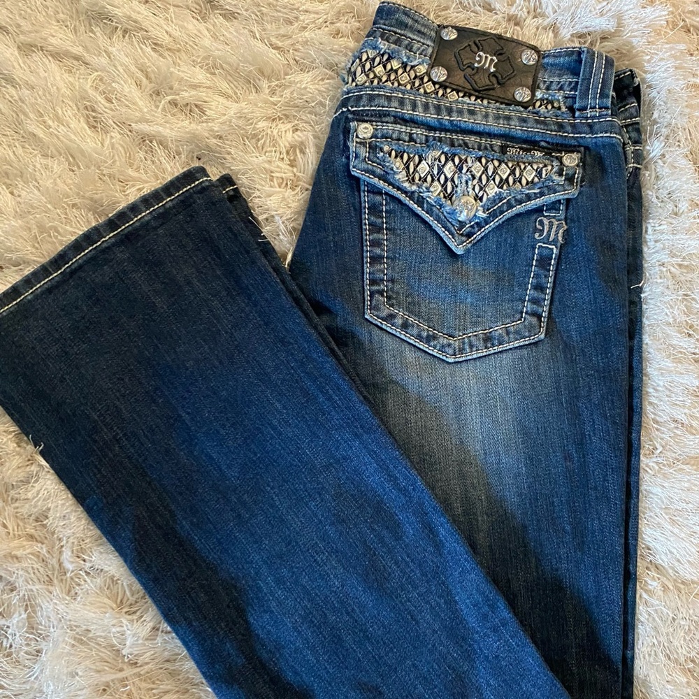 Miss Me Boot Cut Jeans Size 31 with 34” inseam